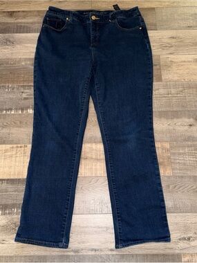 Chicos size 1.5 (8-10) classic Dark Wash Women's Jeans - Dark Blue